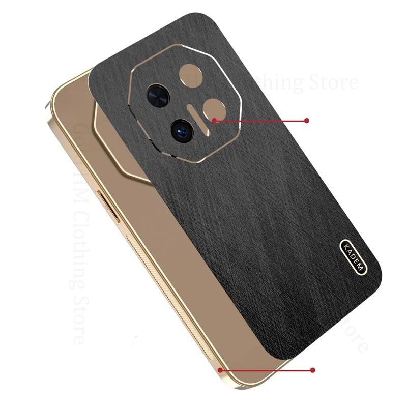 6D Plating Gold Silk Texture Leather Phone Case For Huawei Mate 70 RS 60 Pro Plus Ultra Slim Electroplated Cover Pura 70 P60 Pro
