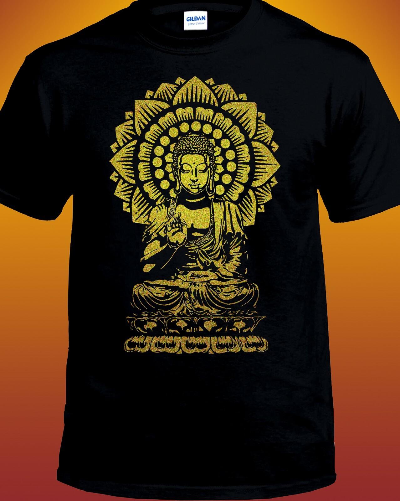 Golden Buddha Lotus Mandala T-shirt S