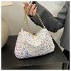 Small Bag with Summer Sequins, Fashionable Handheld Casual Chain, Single Shoulder Crossbody Bag, Sparkling Women's Bag