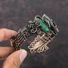 Facettierter sambischer Smaragd Armreif Edelstein Armreif Kupferdraht gewickelt verstellbarer Armreif Kupferschmuck Armreif für Geschenk handgemachter Schmuck
