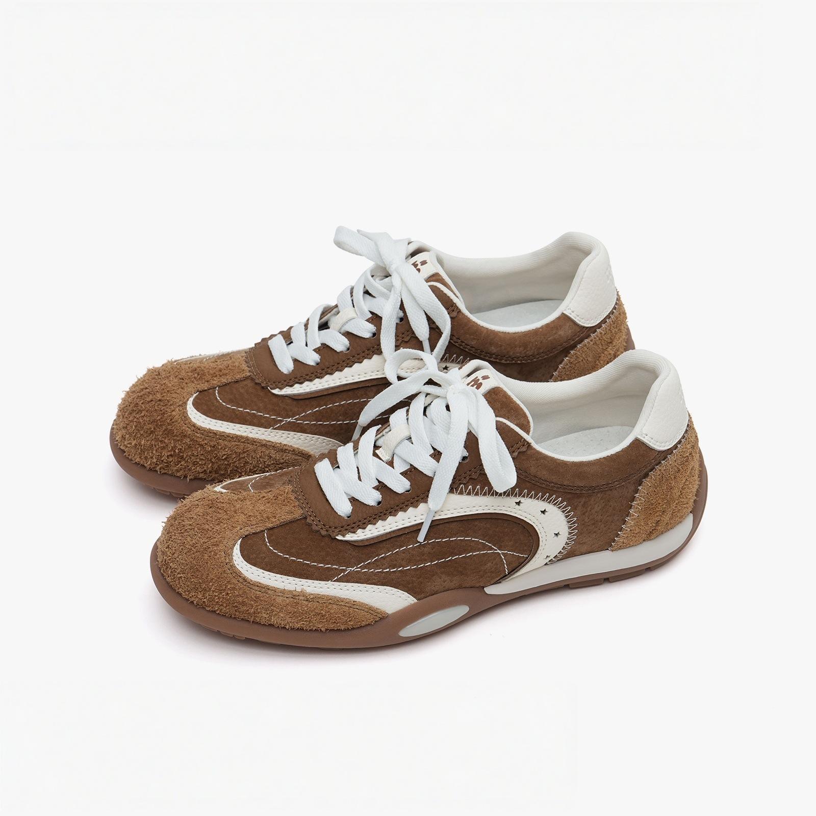 

Suding Home~ Весна и Осень 2025 Новая Мода ins Трендовая Спортивная Обувь Плоская Подошва Универсальная Повседневная Обувь Студенческая Обувь 40 коричневый