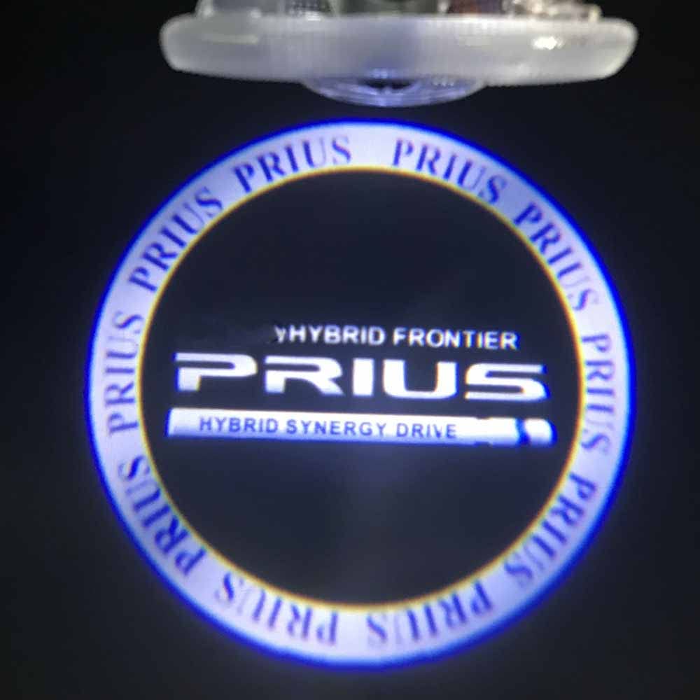 Ltsplay 30 Series Prius Alpha Car Door Courtesy Door Welcome LED Logo Prius 50 Series Courtesy Lights with Adjustable Set of Silver Lights, Lights,