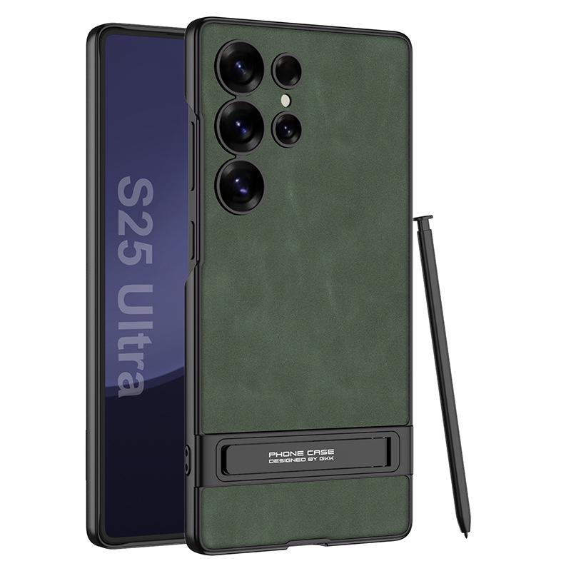 Samsung S25 Ultra Leather Case: Slim, Anti-Fall, Cross-Border Stand Protective Cover