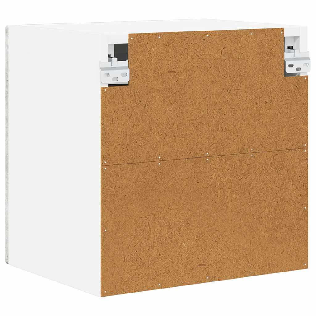 Wall Mounted Glass Cabinet PORTO 2 pcs Concrete Grey 40 x 31 x 40 cm