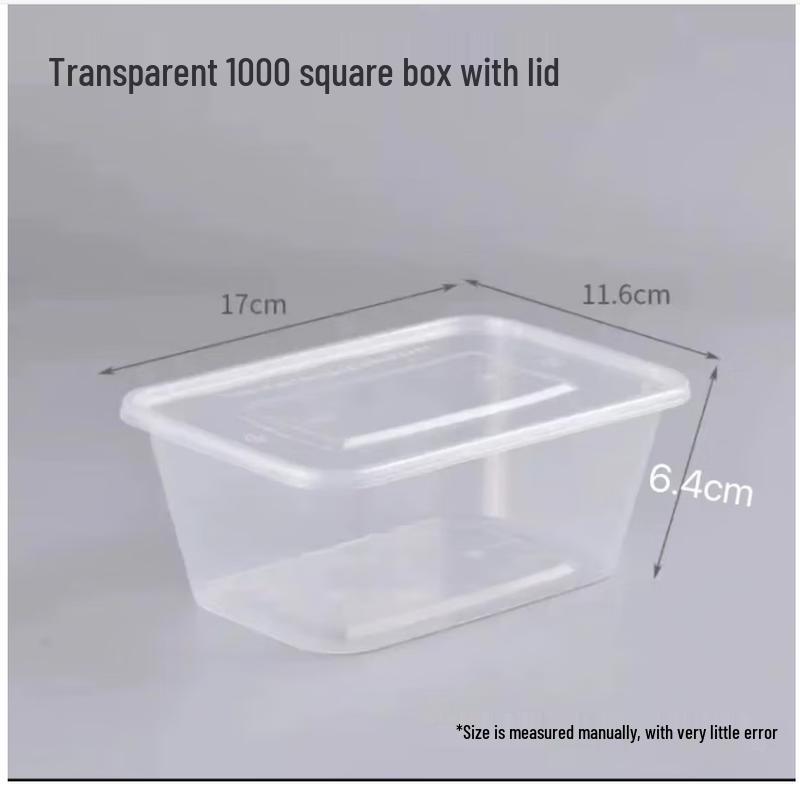 BOUSSAC Disposable PP Plastic Meal Prep & Takeout Containers