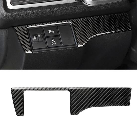 

Наклейка на панель управления светом автомобиля, наклейка из углеродного волокна для Honda Civic 2016-2019