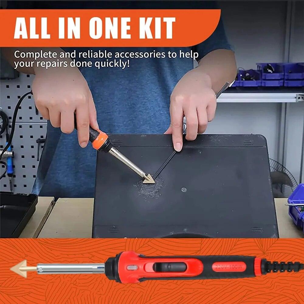Car Bumper Repair Welder Smoothing Tool High Power 100W Electric Welding Solder Kit For Bumper Repair Tools