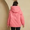 YISHENGSHUI New Spring and Autumn Women's Jacket Simple Medium-length Fashion Unique Splicing Hooded Design Women's Spring Jacket 6611