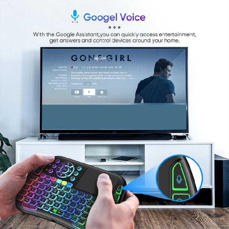 2.4GHz Mini Wireless Keyboard w/ Touchpad,Keyboard,LED Backlit,Portable Keyboard