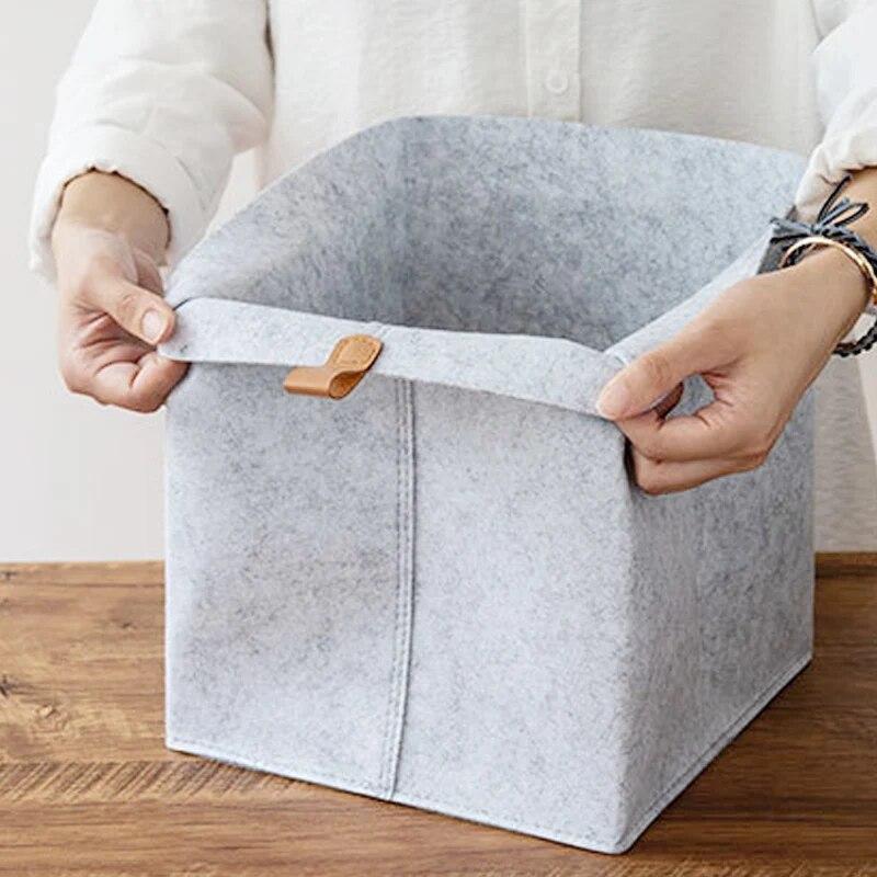 Verschiedene Kleidung Filz Lagerung Körbe Hause Badezimmer Wäsche Eimer Büro Kleinigkeiten Box Spielzeug Lagerung Box Schlafsaal Unterwäsche Storag