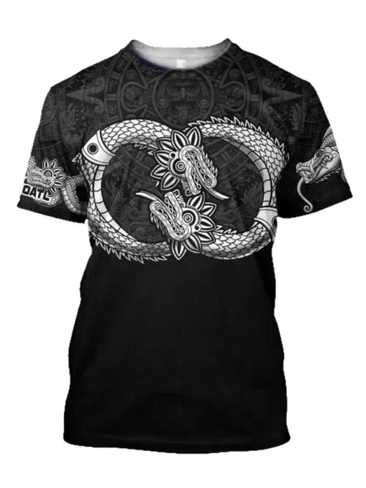 

Летний тренд Harajuku 3D печатный топ Мексика Ацтекская мужская повседневная футболка Уличная мода Классическая винтажная свободная футболка с круглым вырезом 6XL