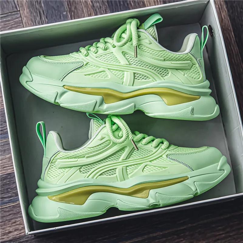 

Высококачественная мужская спортивная обувь, новые модные дышащие кроссовки с мягкой подошвой, мужские повседневные кроссовки для активного отдыха Zapatillas De Hombre 44 зелёный