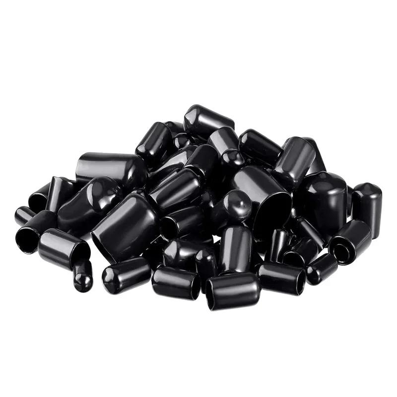 5-50pz Tappi Terminali in Gomma Neri Rossi, Protezioni per Filettature in Vinile, Coperture di Sicurezza per Bulloni Viti, Spedizione Rapida