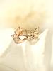 Minimalpiercing 14K Double Cubic Butterfly Piercing Earrings