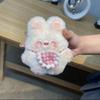 Handmade Rabbit Keychain Plush Squeaking Function Keys Chain for Bag Schoolbag
