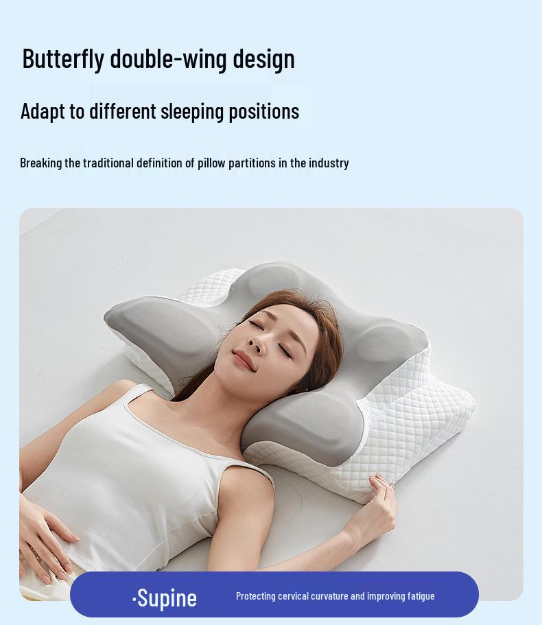 Butterfly Cervical Pillow - Non-Collapsing Memory Foam Neck Support Pillow