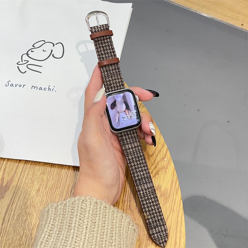 Tausend Vögel Wolltuchband für Apple Watch Ultra 49mm 41mm 45mm 44mm 42mm 40mm 38mm für Iwatch 8 7 6 SE 5 4 Correa Männer Frauen Armband