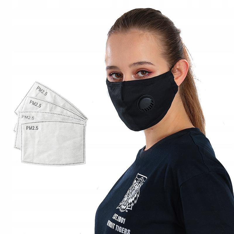 סט שחור: מסכה + 3 מסנני PM 2.5