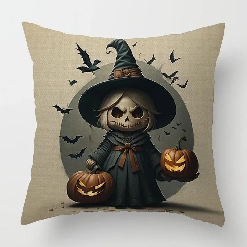 Modern Decorative Cushion for Home Living Room Decor Throw Pillow Cover 45*45 40x40cm 45x45cm 50x50cm Halloween Pumpkin