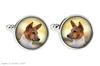Basenji, African bush dog, Congo dog - cufflinks and tie with your photo, a suit decoration, men's jewelry from the Art-Dog brand.