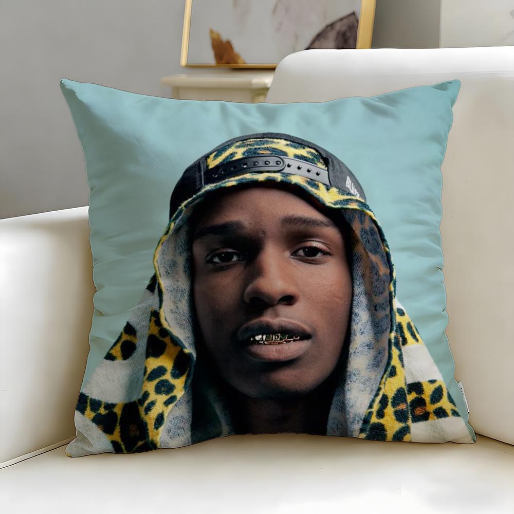 

Популярный рэпер A$AP Rocky Наволочка Мягкая Легко стирающаяся Универсальная для Дивана Кровати Путешествий и Офиса 30X30cm