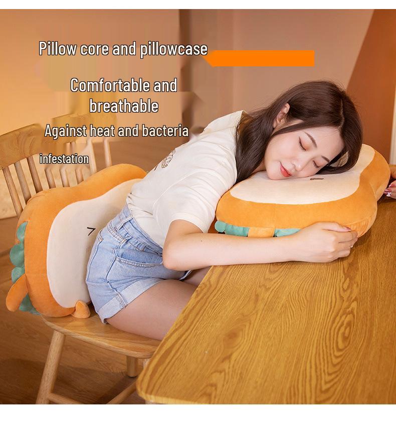 Cat Belly Memory Foam Summer Pillow - Cool Dormitory Cushion with Slow Rebound Core