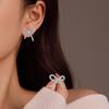 New Bow Rhinestone S925 Silver Stud Earrings for Women - Simple Fashion, Daily Wear