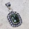 Copper Seraphinite 925 Silver Plated Pendant 1.4" Party Wear Design Trendy V7y95