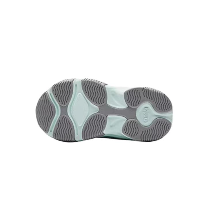 Anta Kids Simple And Elegant Non-Slip Durable Support Low-Top Walking Shoes Baby Shoes Dark-Brown Silver 312510021-2