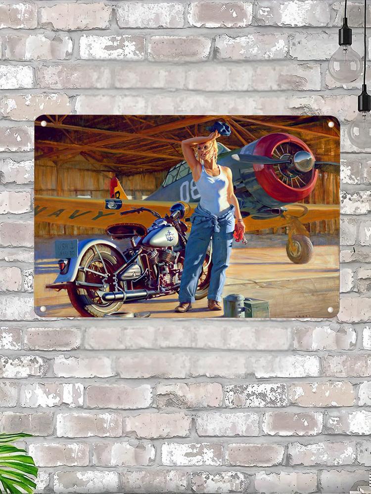 Metal Tin Sign Harley Davidson Motorcycle Poster Retro Wall Art Home Decor
