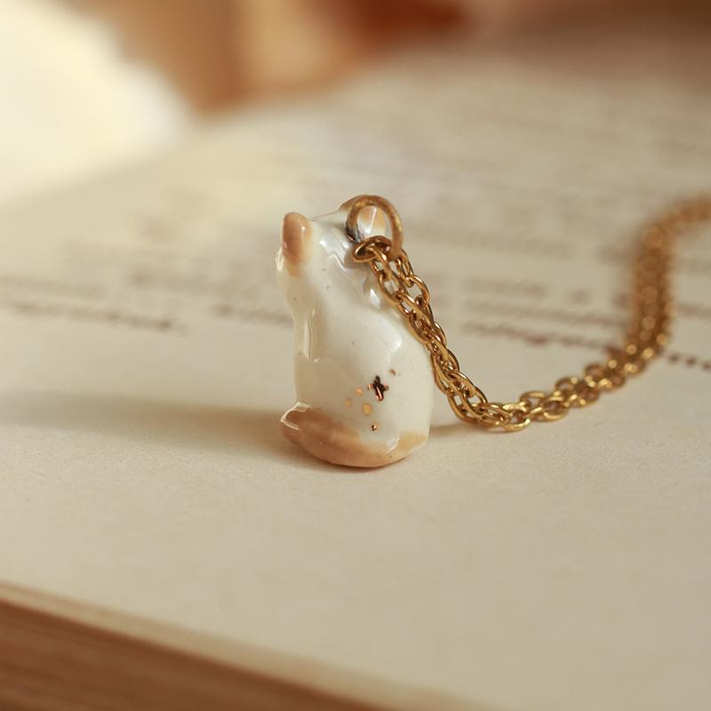Simple Style Cute Small Animal Series Pendant Fox Stainless Steel Accessories