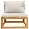 2 Piece Garden Sofa Set with Cushions Solid Acacia Wood