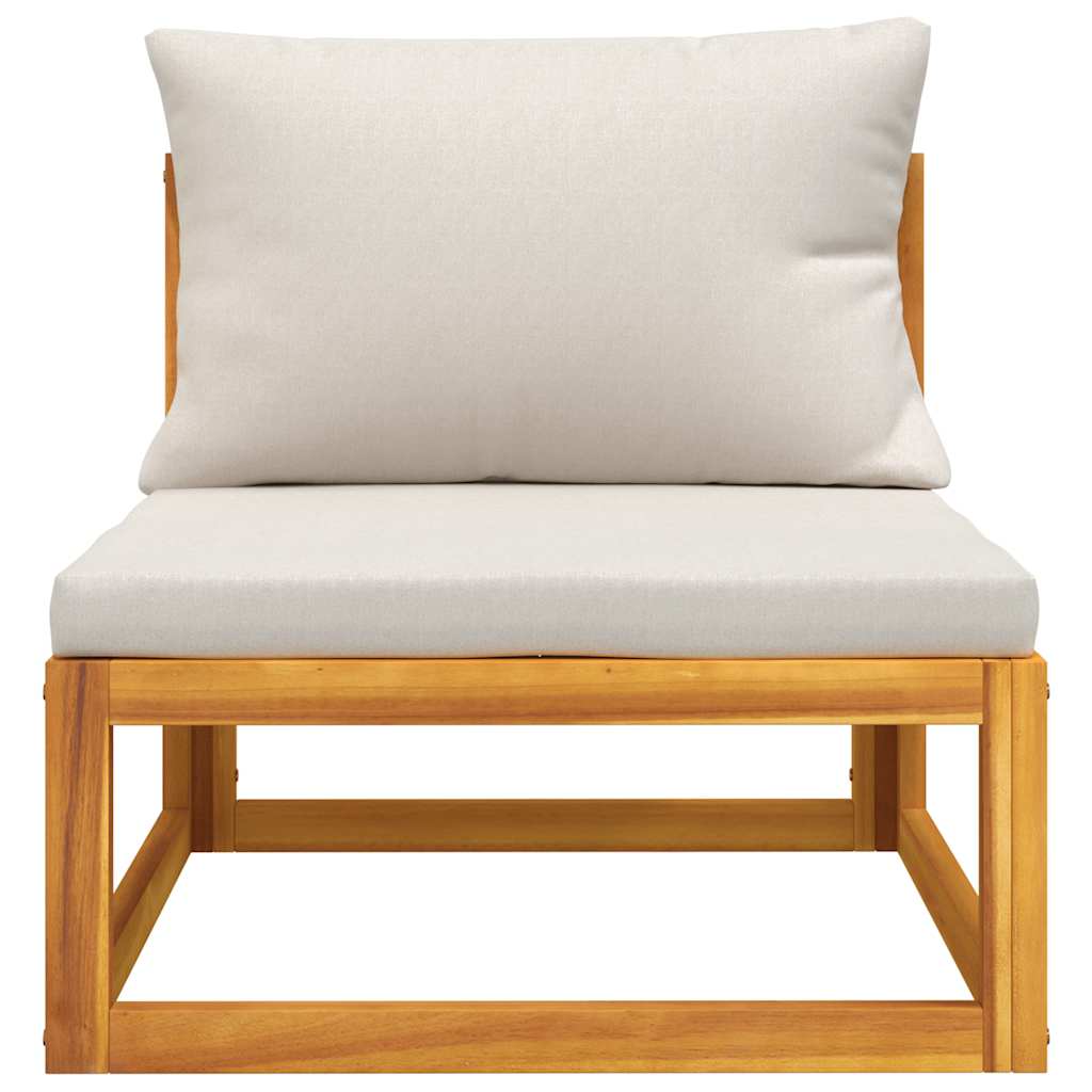 2 Piece Garden Sofa Set with Cushions Solid Acacia Wood