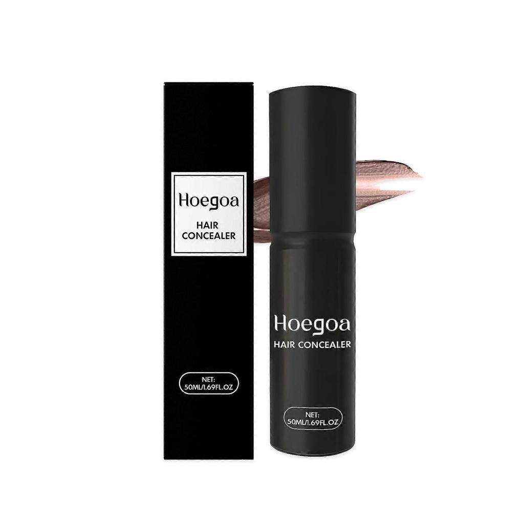 Hoegoa Dark Brown Hair Concealer Cream Disposable Touch-Up Pen With Comb Temporary Hair Coloring Tool