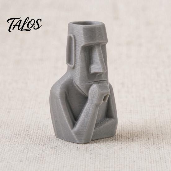 Moai Thinker Statue, 3D Printed Creative Thinker Figurine, Fun Moai Statue Ornament for Home Office Desk Shelf Decoration