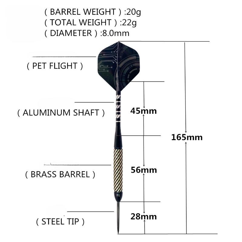 Pin Darts Set 23g Match Training Professionelles Darts Set