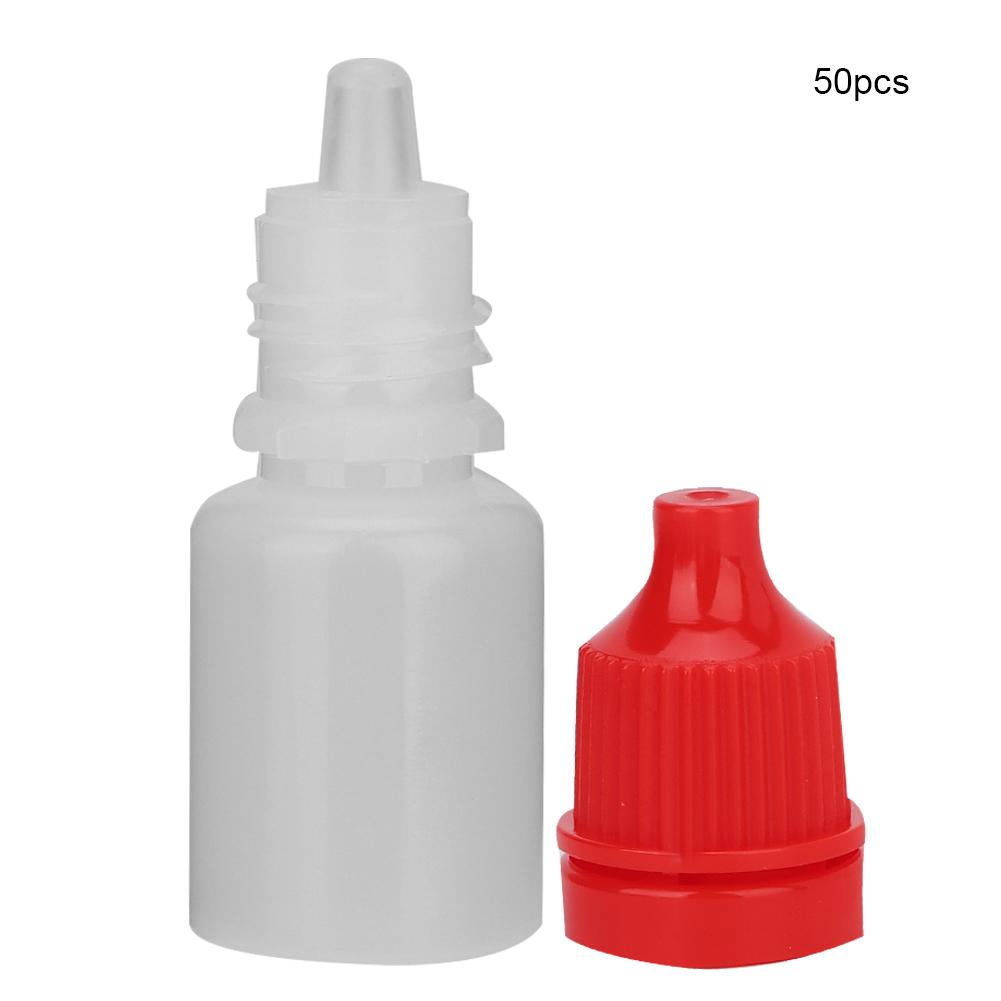 

50pcs bag 5ml Portable Empty Eye Drops Eye Liquid Dropper Bottle Small Drop BottleRed красный