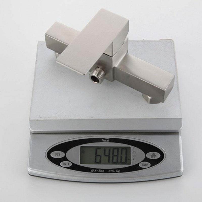 304 Stainless Steel Shower Set Nickel Hot And Cold Mixer Water Shower Faucet Bathroom Square Bathtub Faucet Shower Faucets Set