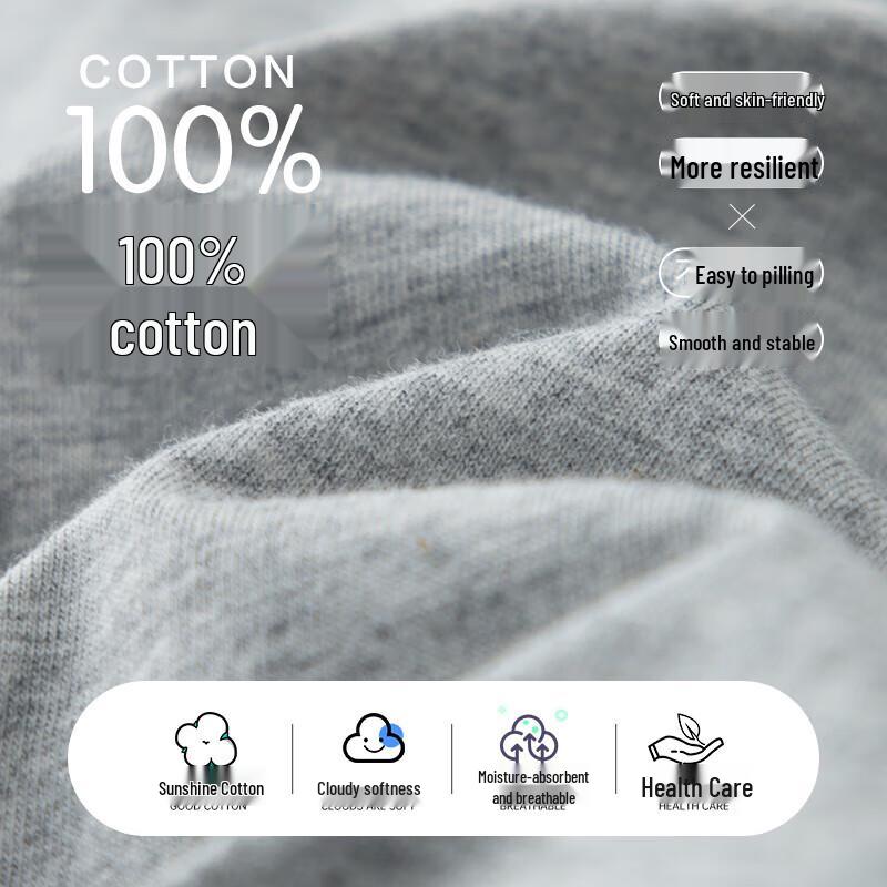 Yiershuang Men's 100% Cotton Boxer Shorts 3-Pack