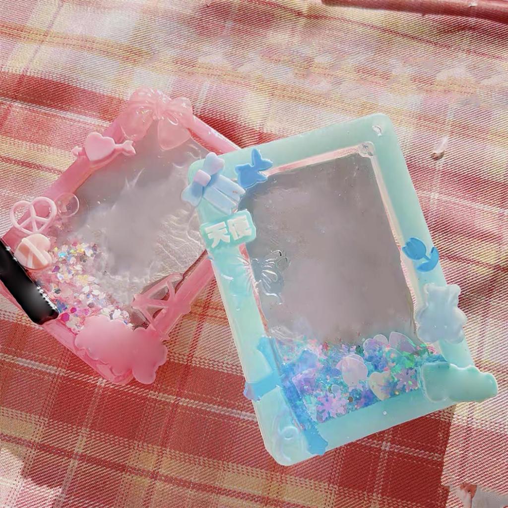 Card Sleeve Quicksand Photo Frame Mold Epoxy Silicone Mold Table Soft Ceramic Plaster Ornament Pendant Home Decoration