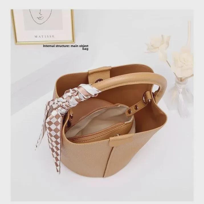 2024 Summer Women's Small Bucket Handbag: Niche Design, High-End Commuter Crossbody Bag