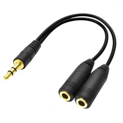 Kulaklık Ayırıcı, 3.5mm Uzatma Kablosu Ses Stereo Y Ayırıcı (Hi-Fi Ses), 3.5mm Erkek - 2 Port 3.5mm Dişi ayırıcı