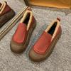Fleece warm thick-soled fluffy shoes for women in the autumn and winter of 2025, new outer cotton shoes, one pedal, casual Doudou shoes