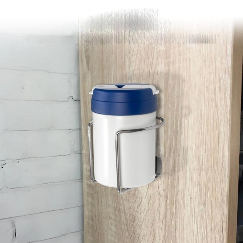 Stainless Steel Cup Storage Rack Wall Mounted Cup Shelf Organizer for Multiple Bottles Mugs Secure Space Efficient