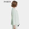 PORTS Women's Mint Grey-Green Blazer