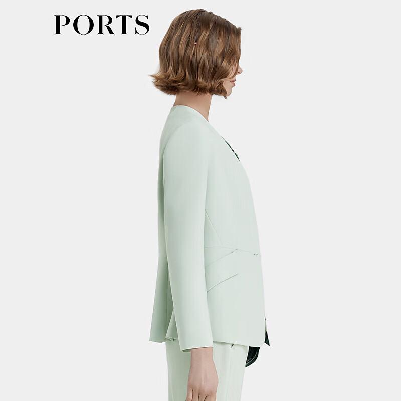 PORTS Women's Mint Grey-Green Blazer