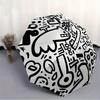 1pc Music Doodle Automatic Open 8-Rib Windproof Umbrella, Travel & Commuting, Suitable for All Seasons