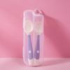 Baby Children Spoon Fork Set Soft Bendable Silicone Scoop Fork Kit Tableware Toddler Training Feeding Cutlery Utensils Tableware