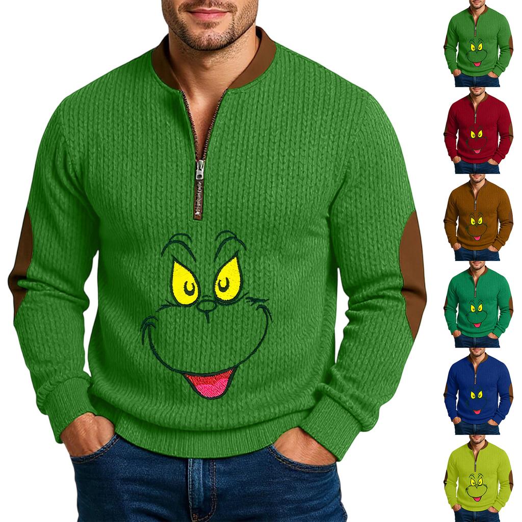 Men'S Outdoor Zipper Long Sleeved Sportswear Casual Sweatshirt