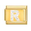 Fashion Golden 26 Letters A-Z Italian Links Charm Beads 9mm Stainless Steel Bracelet Jewelry DIY Hand Making